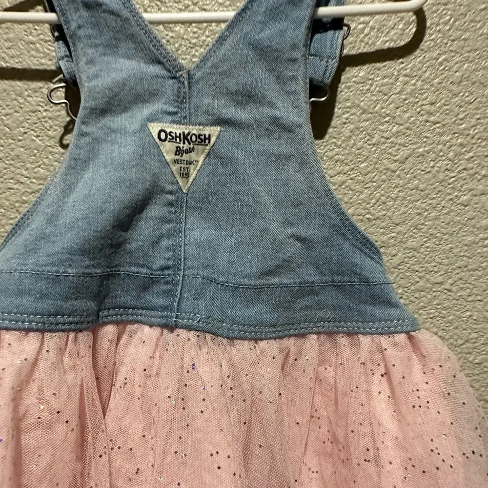 OshKosh B’Gosh Unicorn Toddler Girl Dress Overalls Size 2T